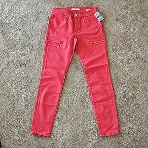 Mavi Karlina Mid Rise Skinny Red Denim Jeans Size 27